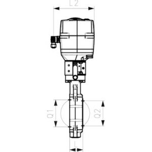 Butterfly valve type 145 PVC-U 100-230V With manual override - Image 3