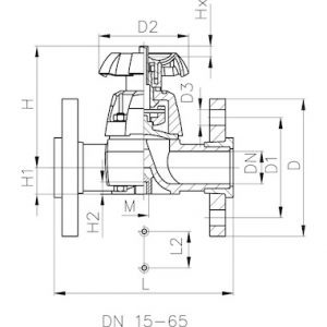 Diaphragm valve type 317 PVC-U With flanges PVC-U metric - Image 3