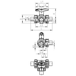 GV type 543 horizontálny T-vŕtanie na tupo+IR uzamykateľný - Image 4